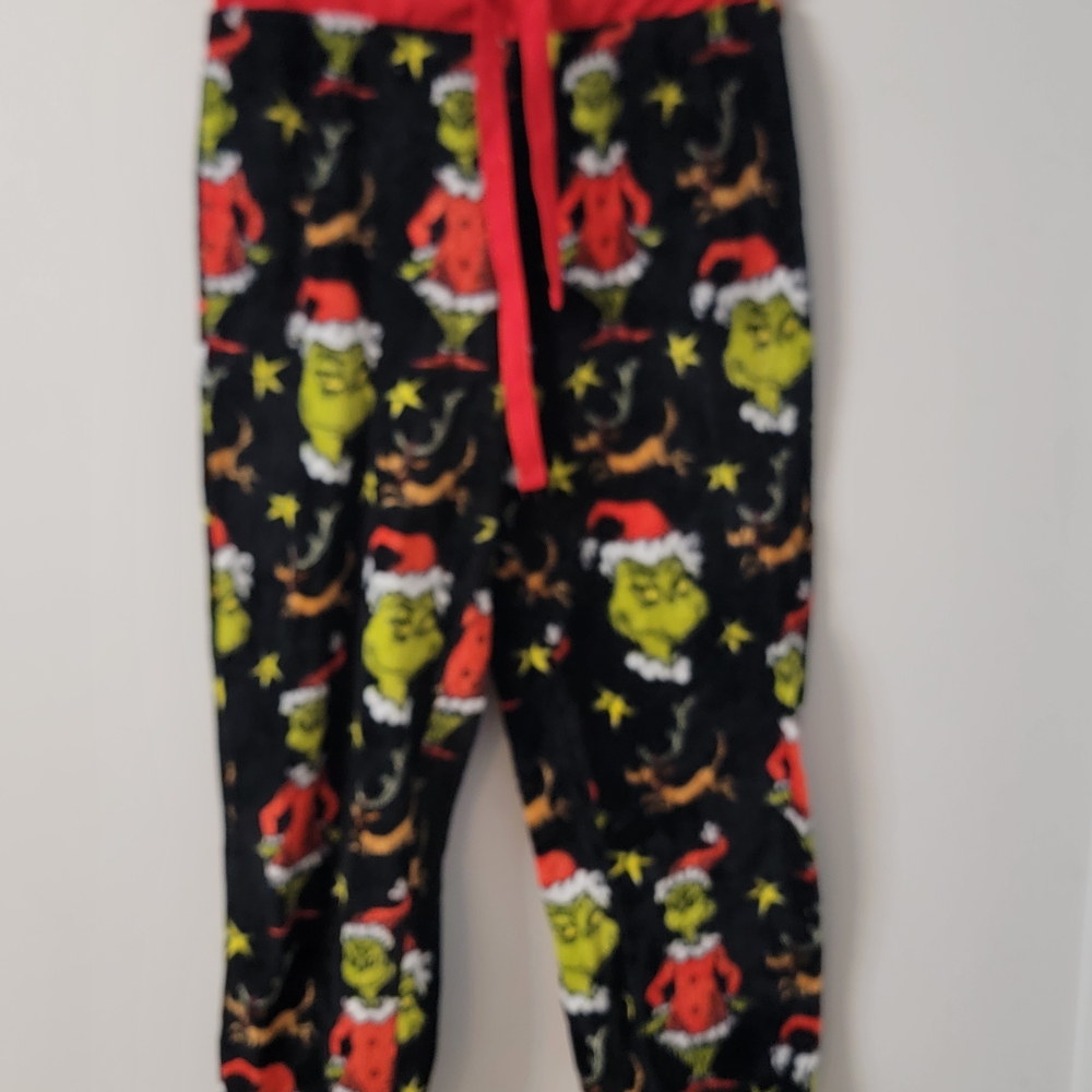 Dr. Seuss Grinch Pajama Bottoms - Black and Red